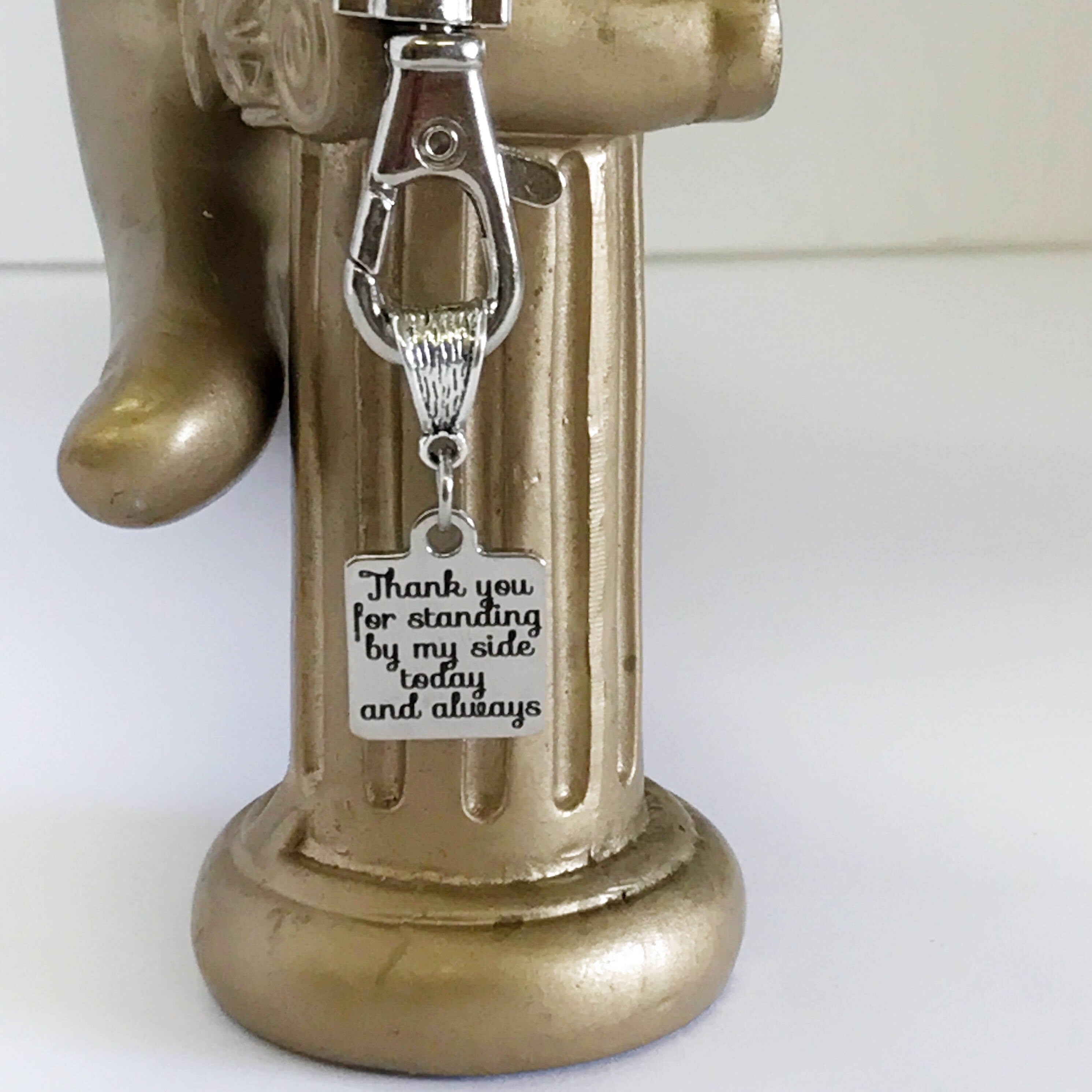 Thank You For Standing By My Side Today And Always Keychain Gift, Wedding Party Gift, Groomsmen Gifts, Bridesmaid Gifts, Maid Of Honor Gift