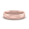 Infinity Grooved Mens Gold Ring