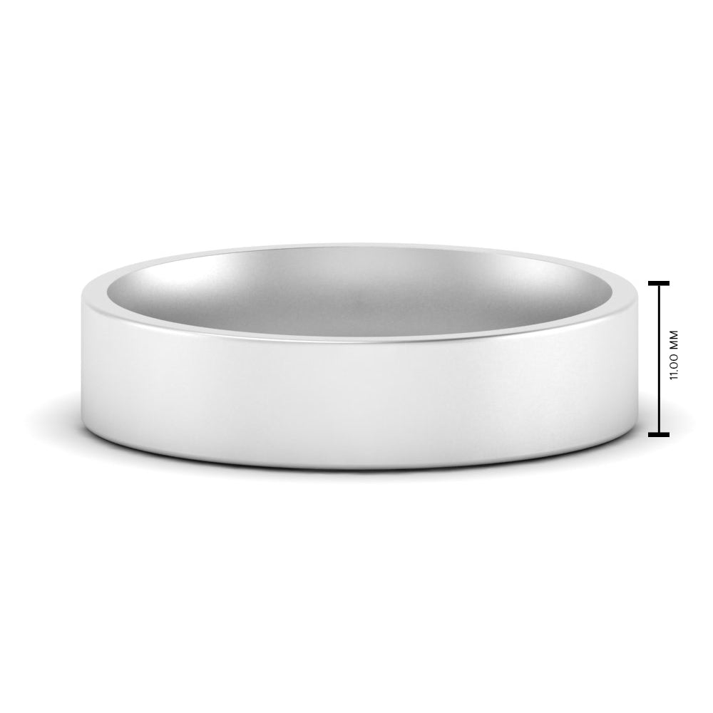 Light Weight Flat 4 mm Mens Wedding Band