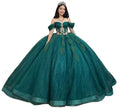 Mouccy Glitter Dark Green Quinceanera Dresses Ball Gown Tulle Beaded Prom Dresses Glitter Pearly Sweet15 16 Birthday Dresses for Teens 6
