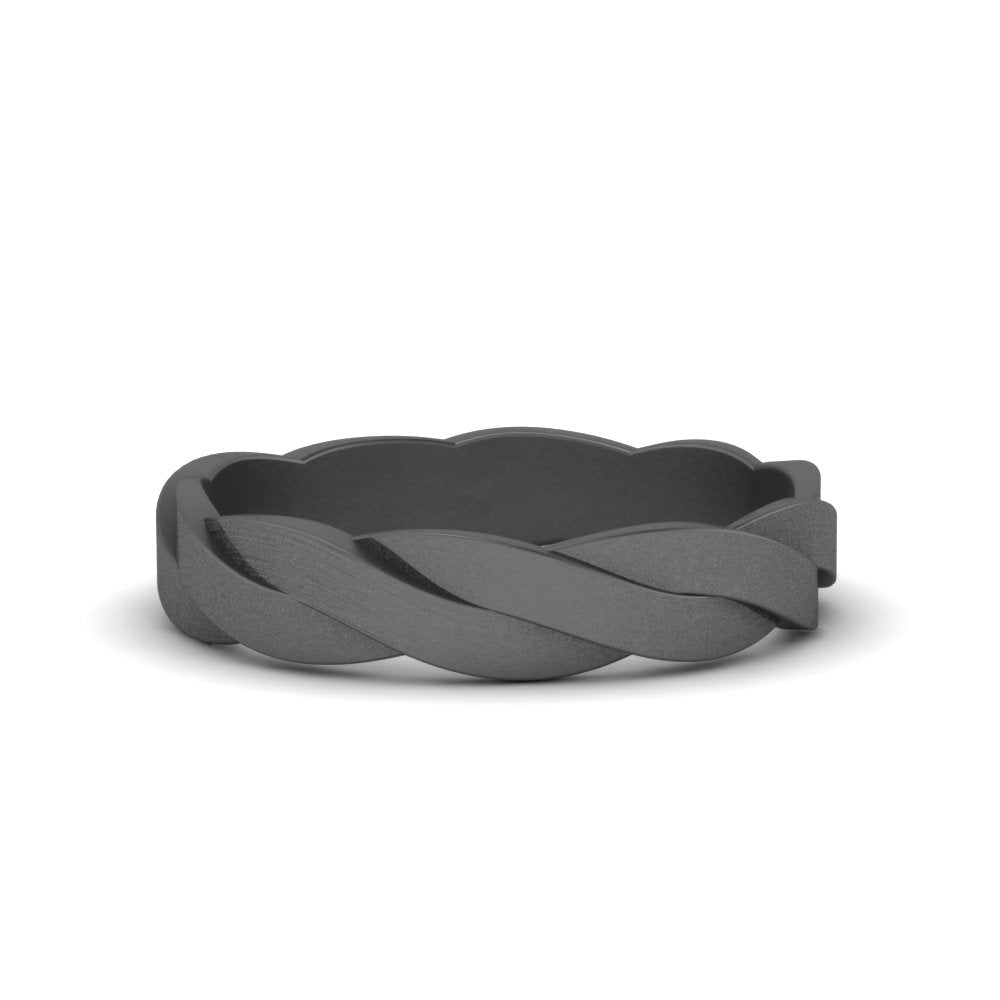 Matte Finish Twisted Wedding Band