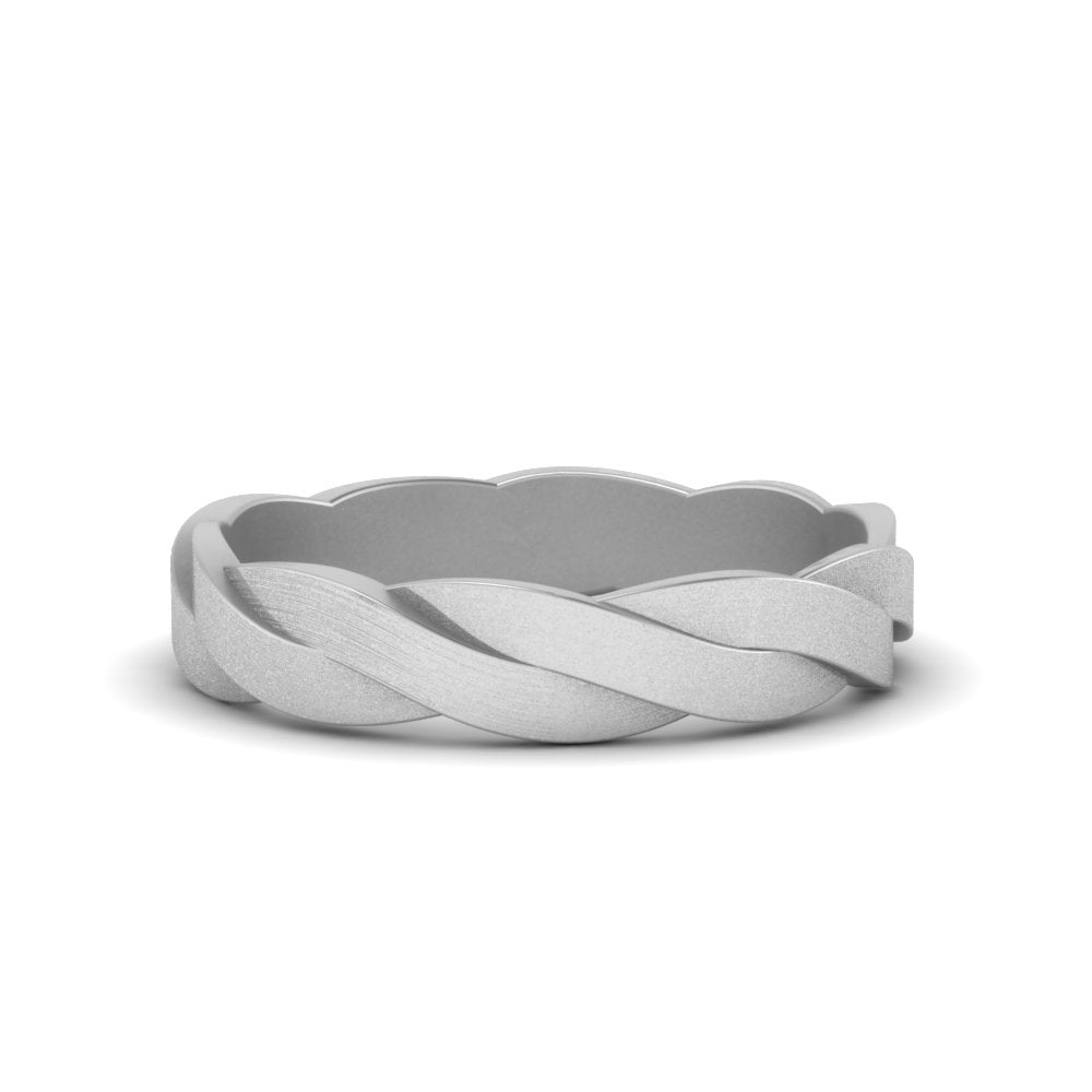 Matte Finish Twisted Wedding Band
