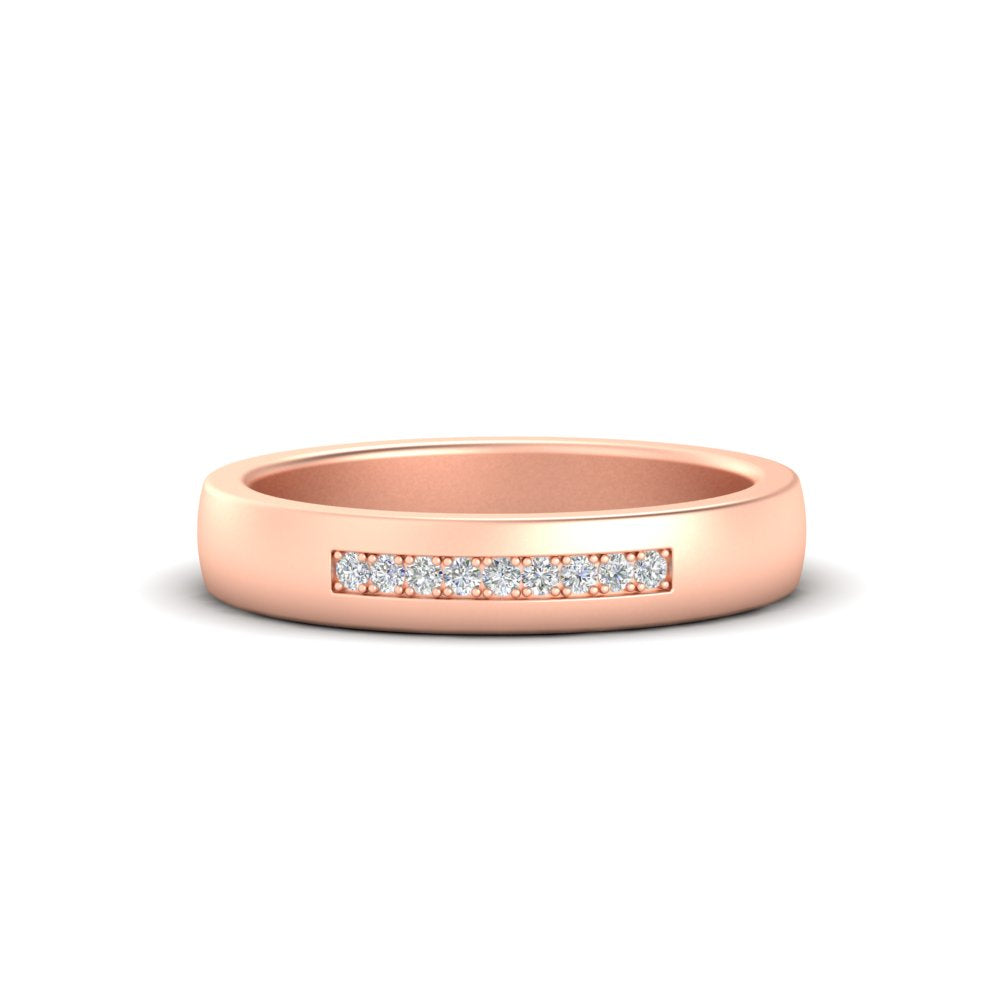 Mens 9 Stone Simple Diamond Band