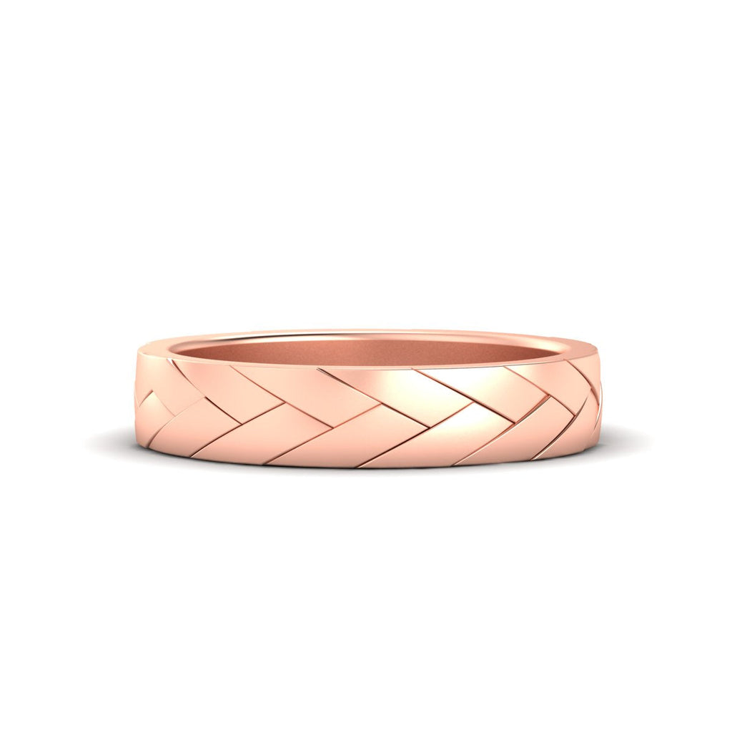 Mens Braided Design Promise Ring