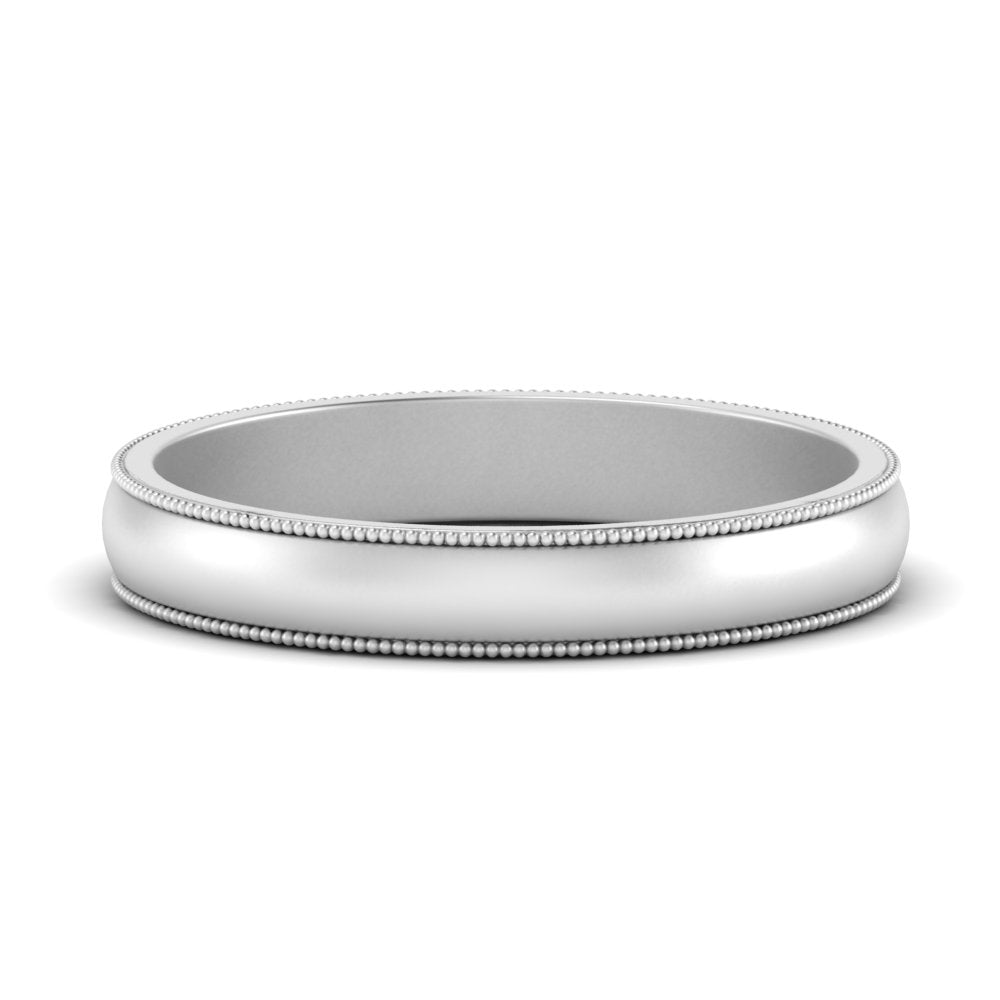 Milgrain Matte Finish Mens Band