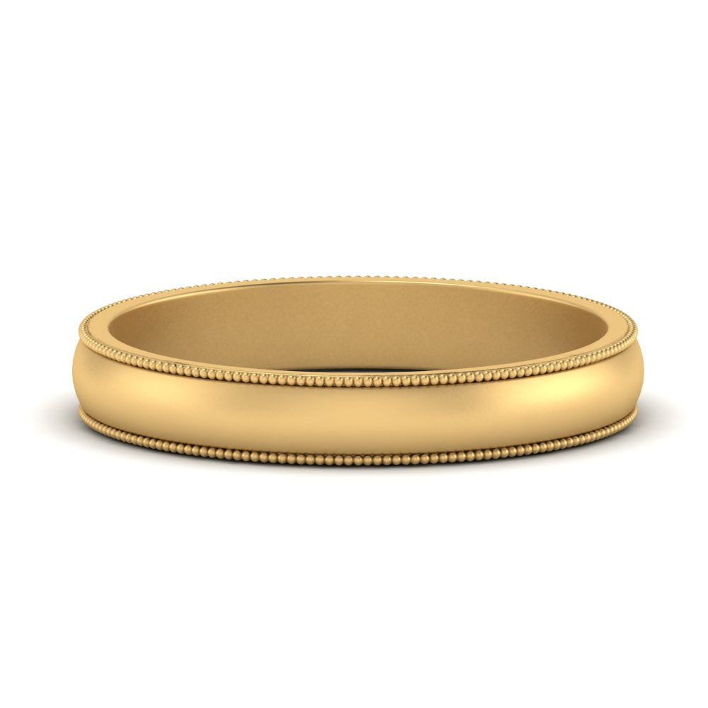 Milgrain Matte Finish Mens Band