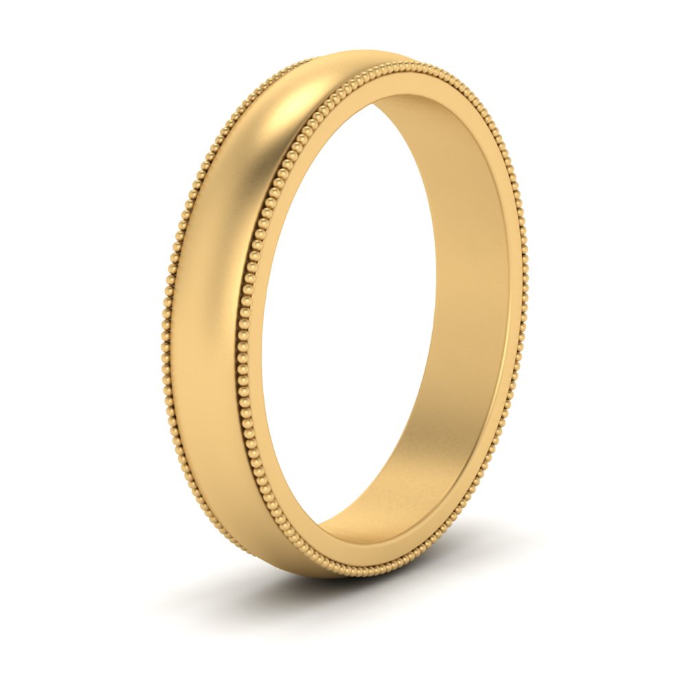 Milgrain Matte Finish Mens Band