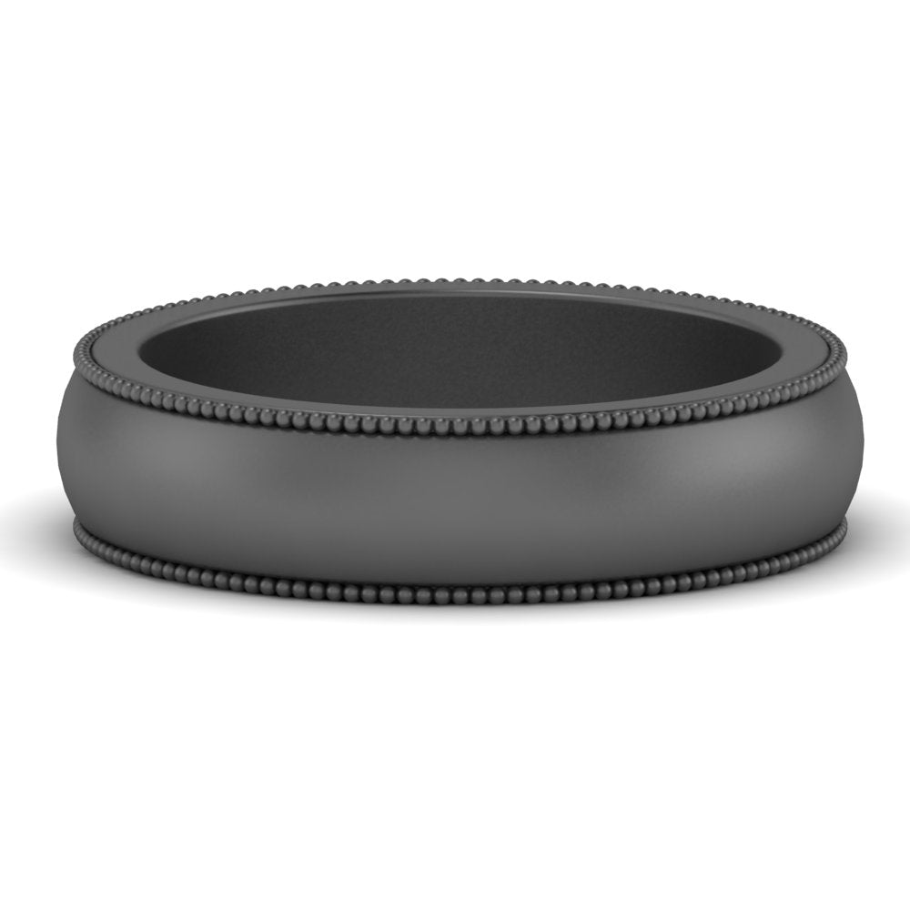 Milgrain Matte Finish Mens Band