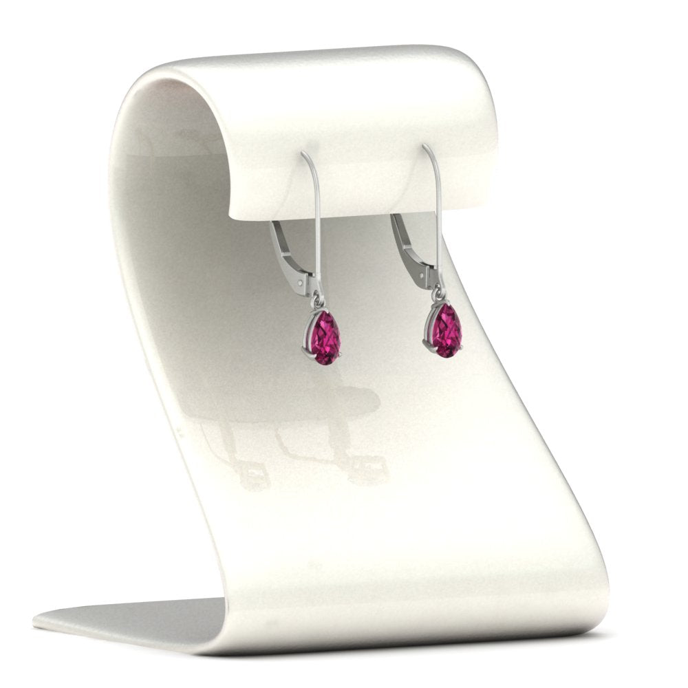 Minimalist Pear Drop Lever Back Earrings