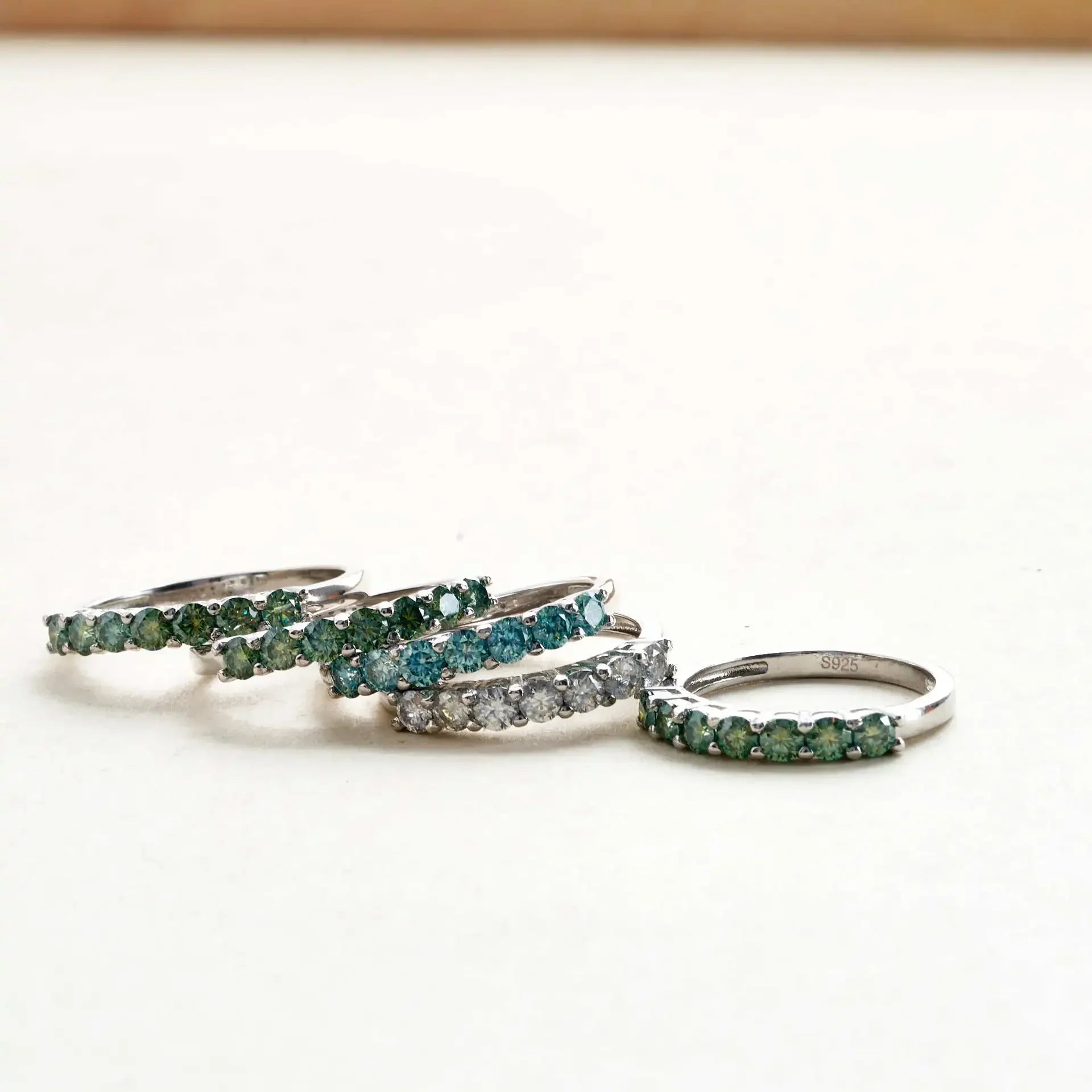 4.5ct Moissanite 925 Sterling Silver Bridal Jewelry Set Ring Necklace Earrings