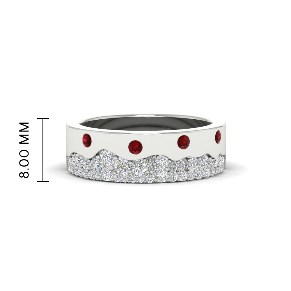 Mountain Stone Mens Wedding Ring