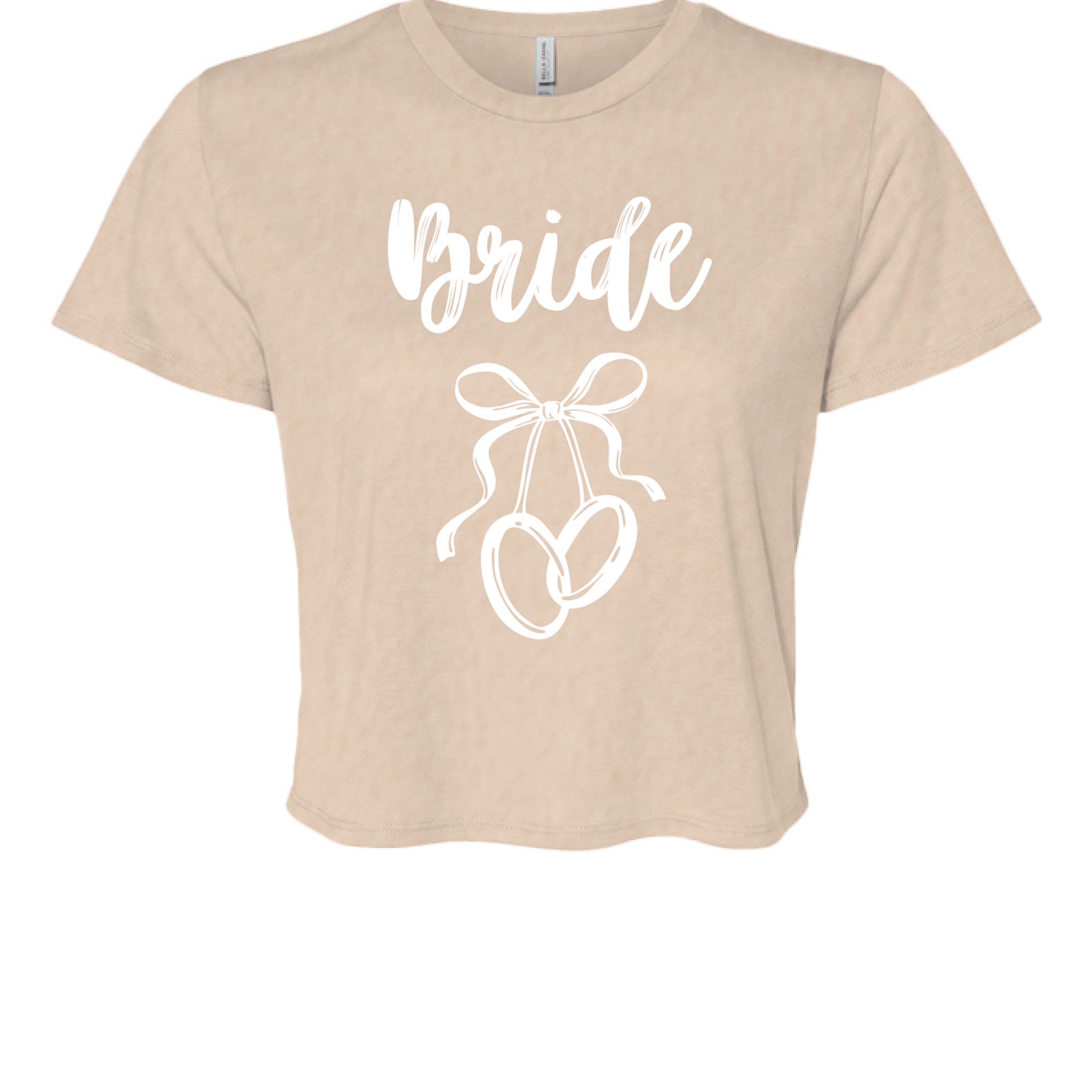 Customizable: Bride Interlocking Rings Cropped Tee