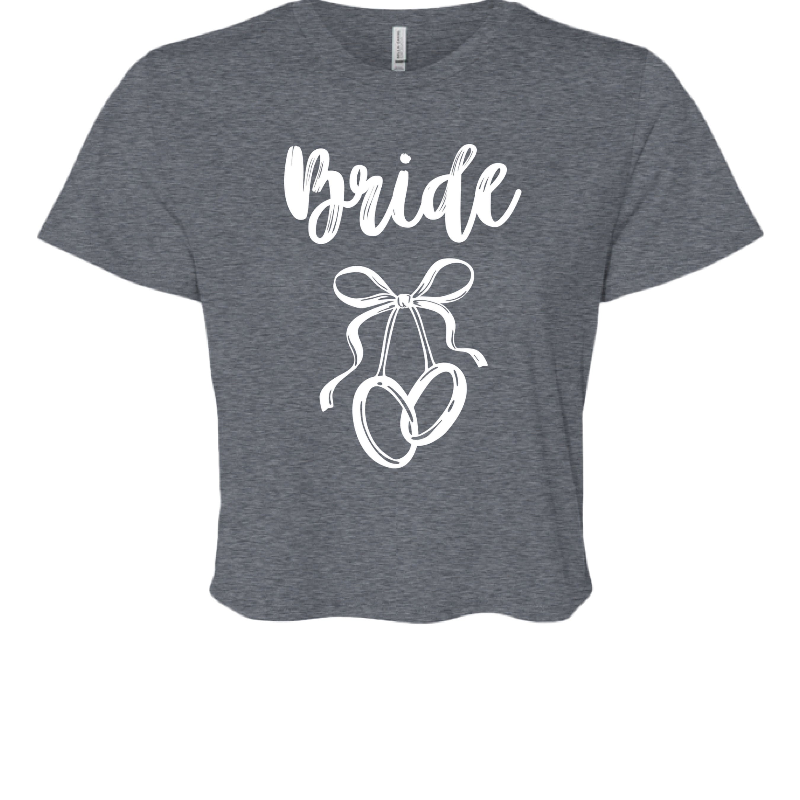 Customizable: Bride Interlocking Rings Cropped Tee