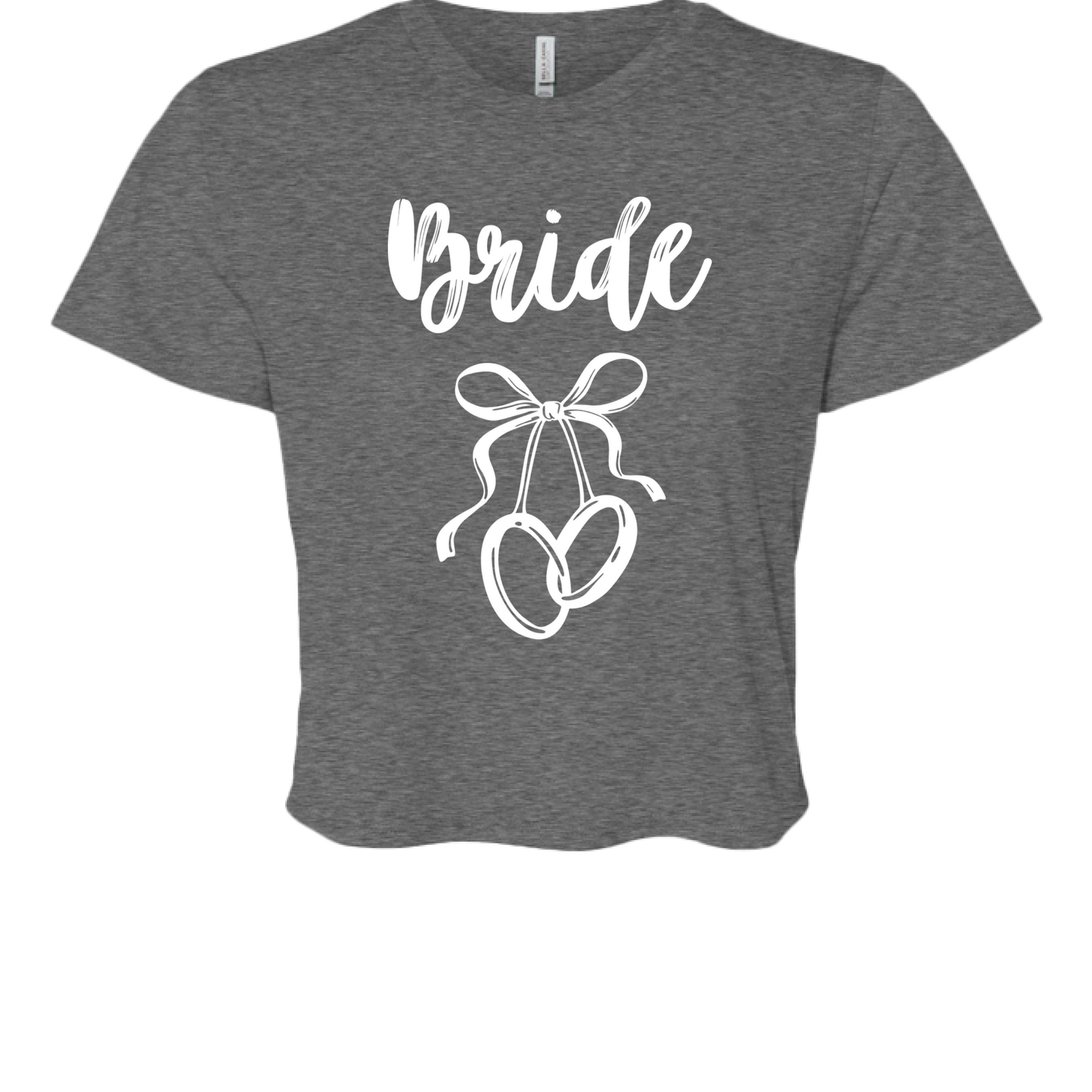 Customizable: Bride Interlocking Rings Cropped Tee
