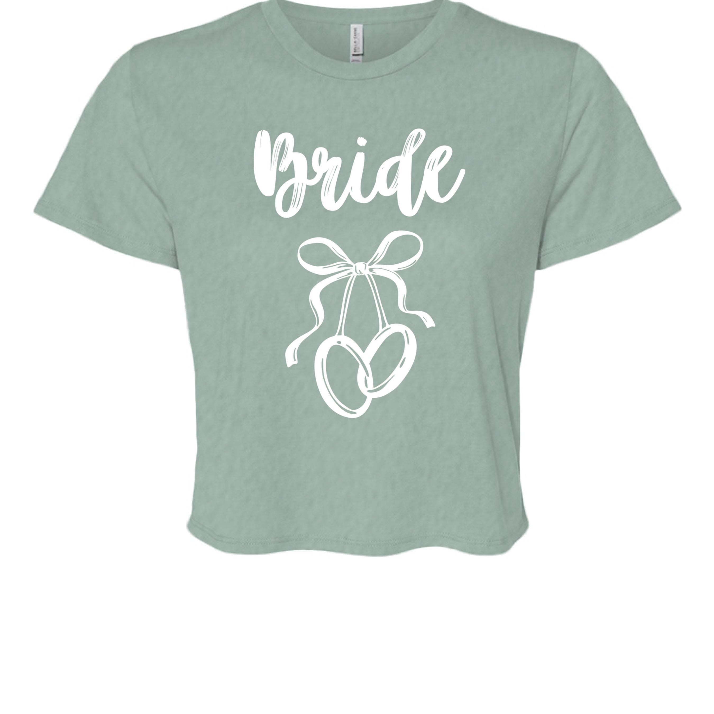 Customizable: Bride Interlocking Rings Cropped Tee