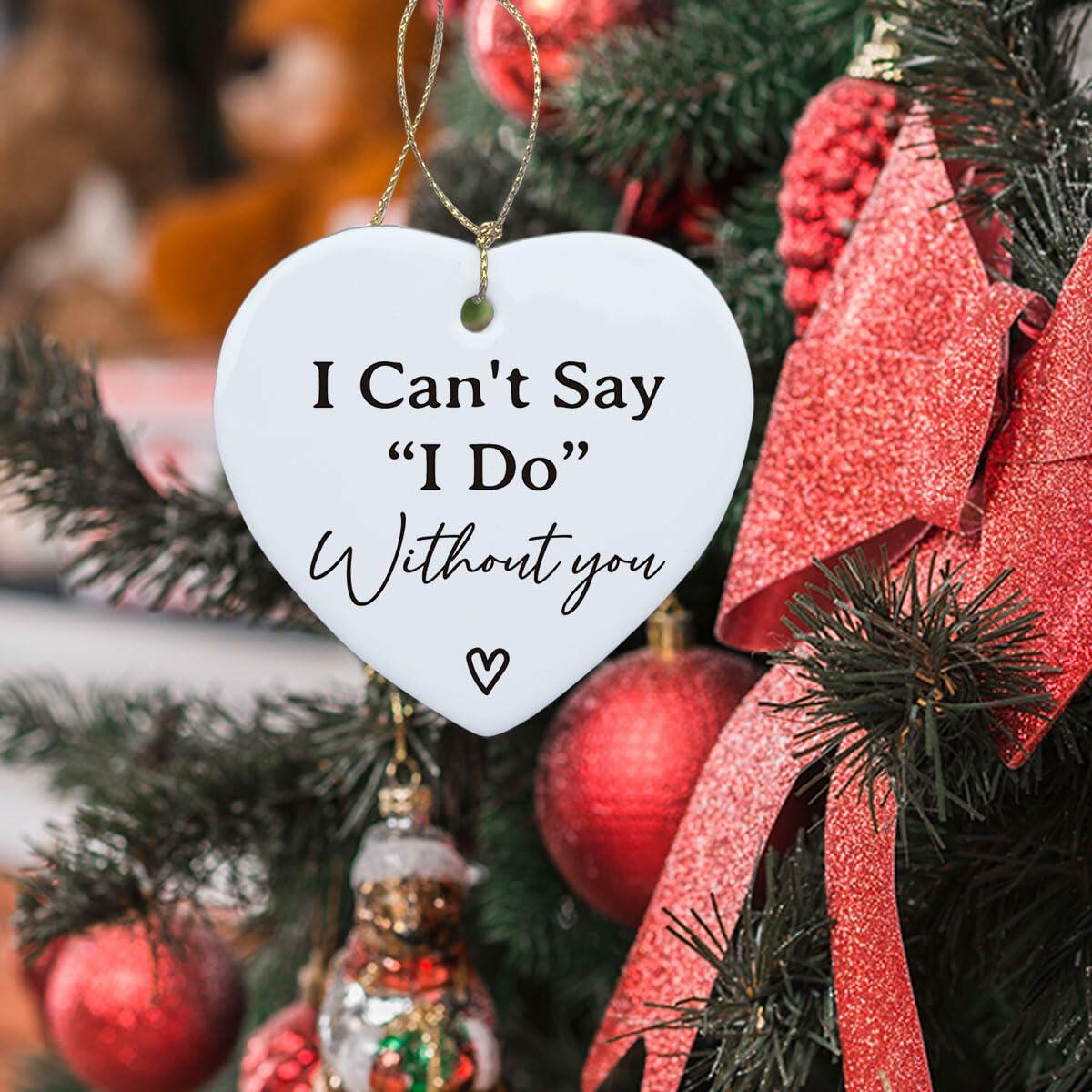 Bridesmaid Maid of Honor Heart Ceramic Ornament Wedding Gift