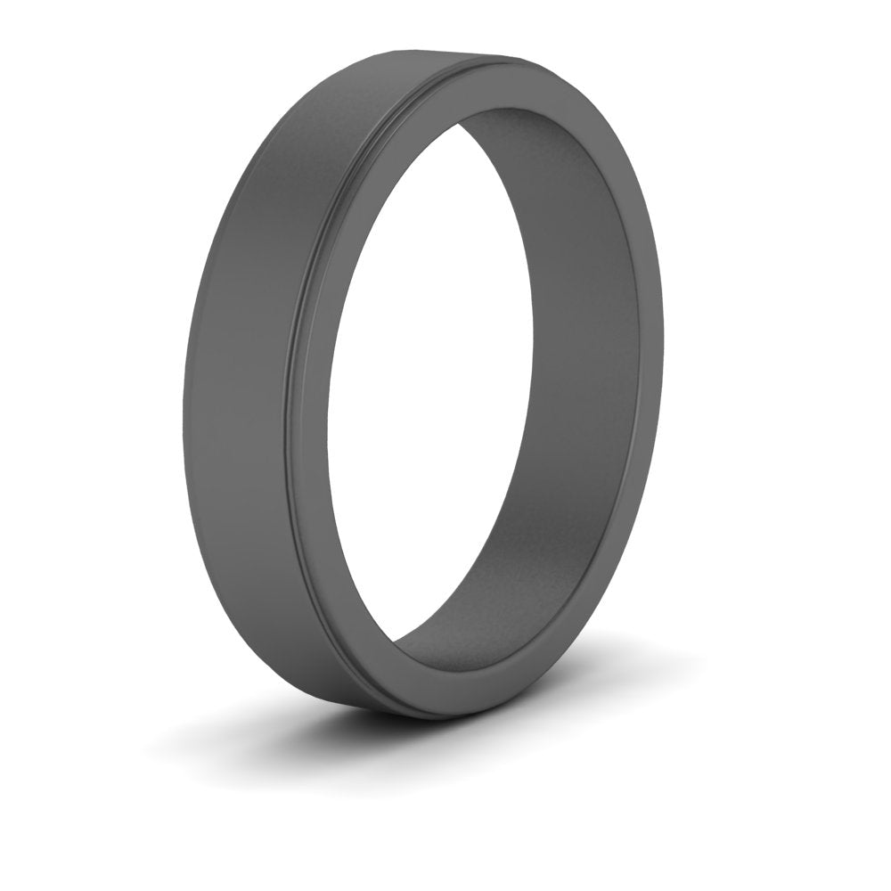 Simple Flat Wedding Band 4MM