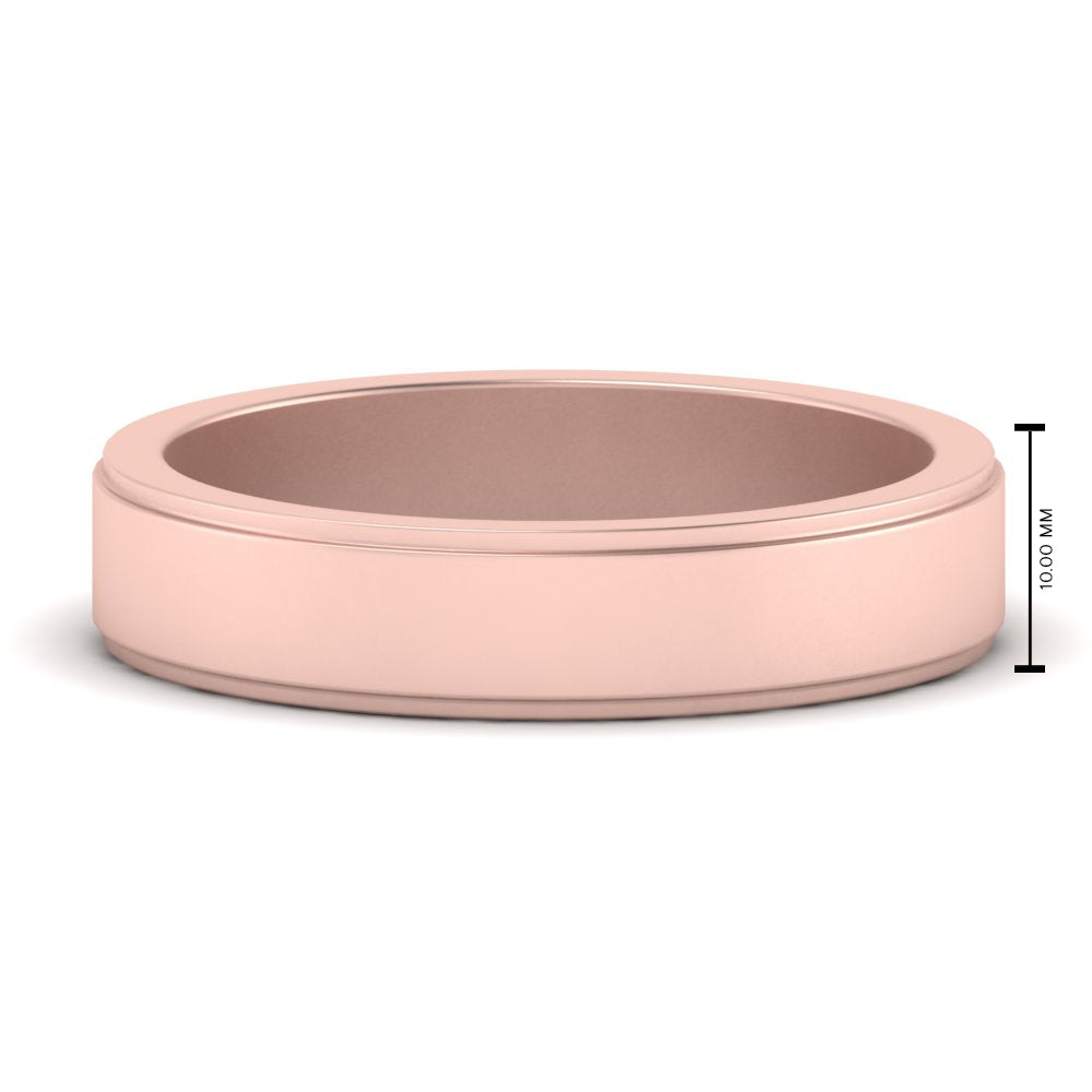 Simple Flat Wedding Band 4MM