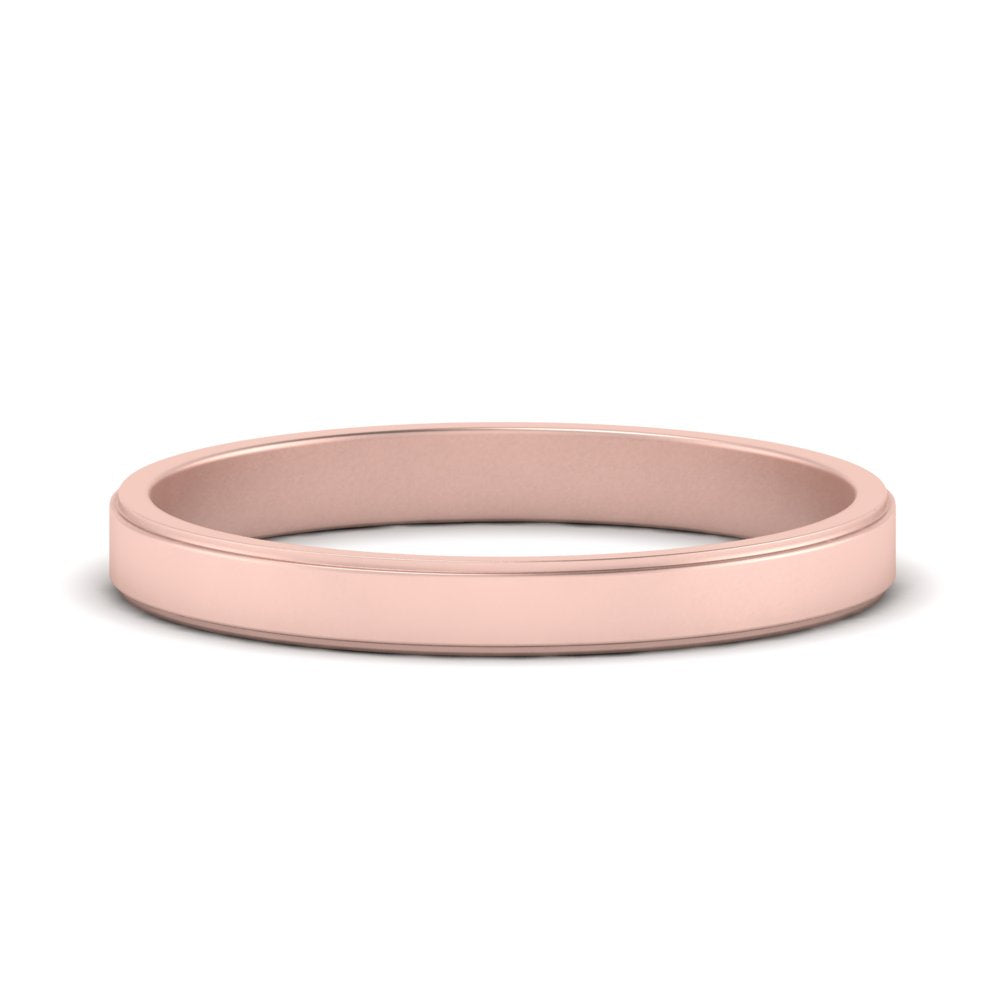 Simple Flat Wedding Band 4MM