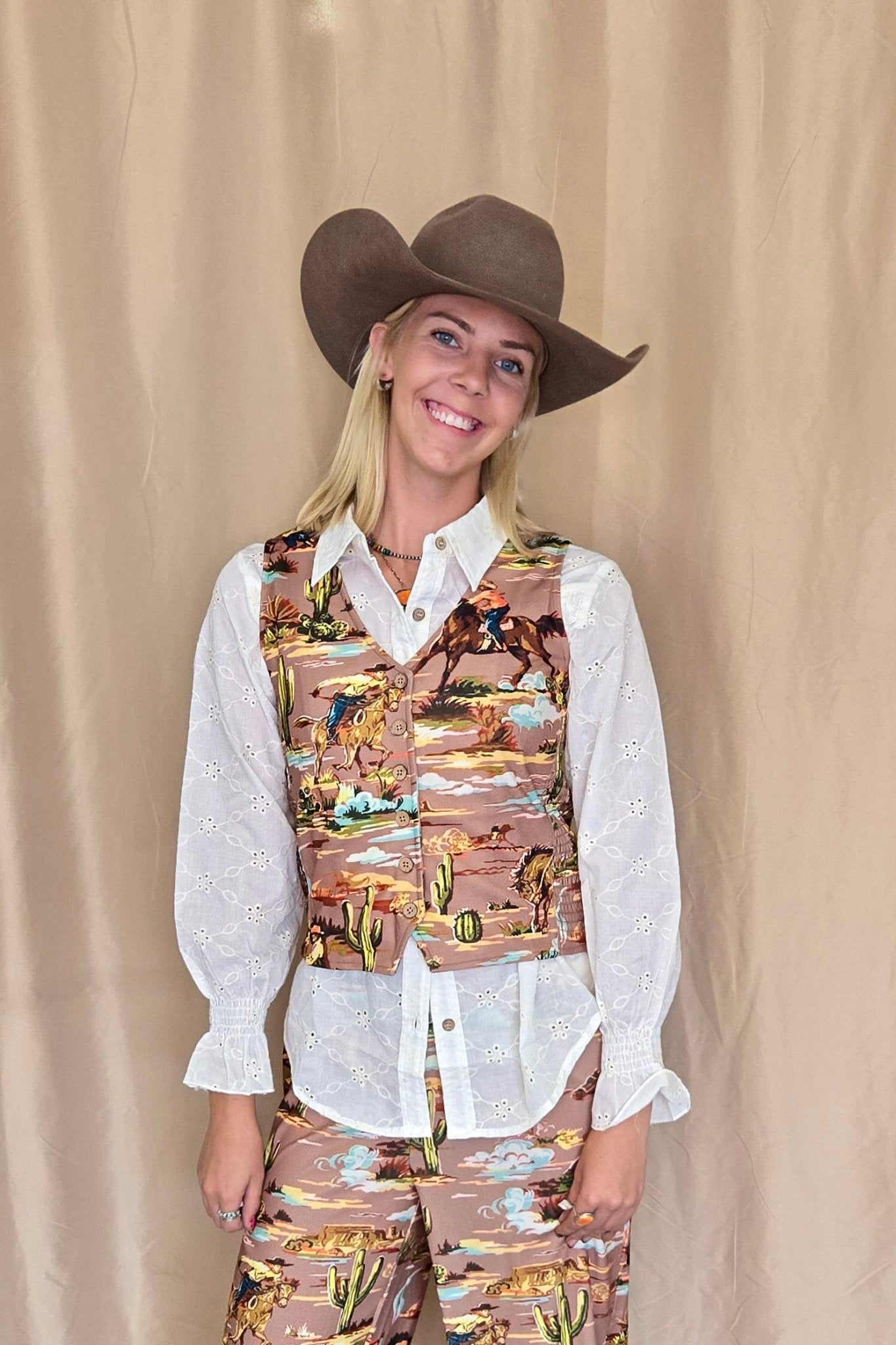 Prairie Eyelet Ruffle Top