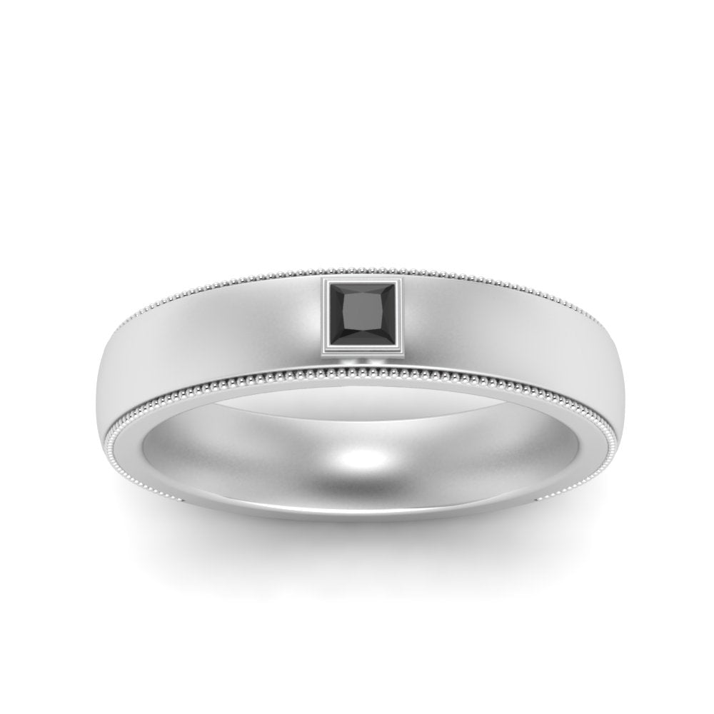 Princess Cut Mens Comfort Fit Promise Ring