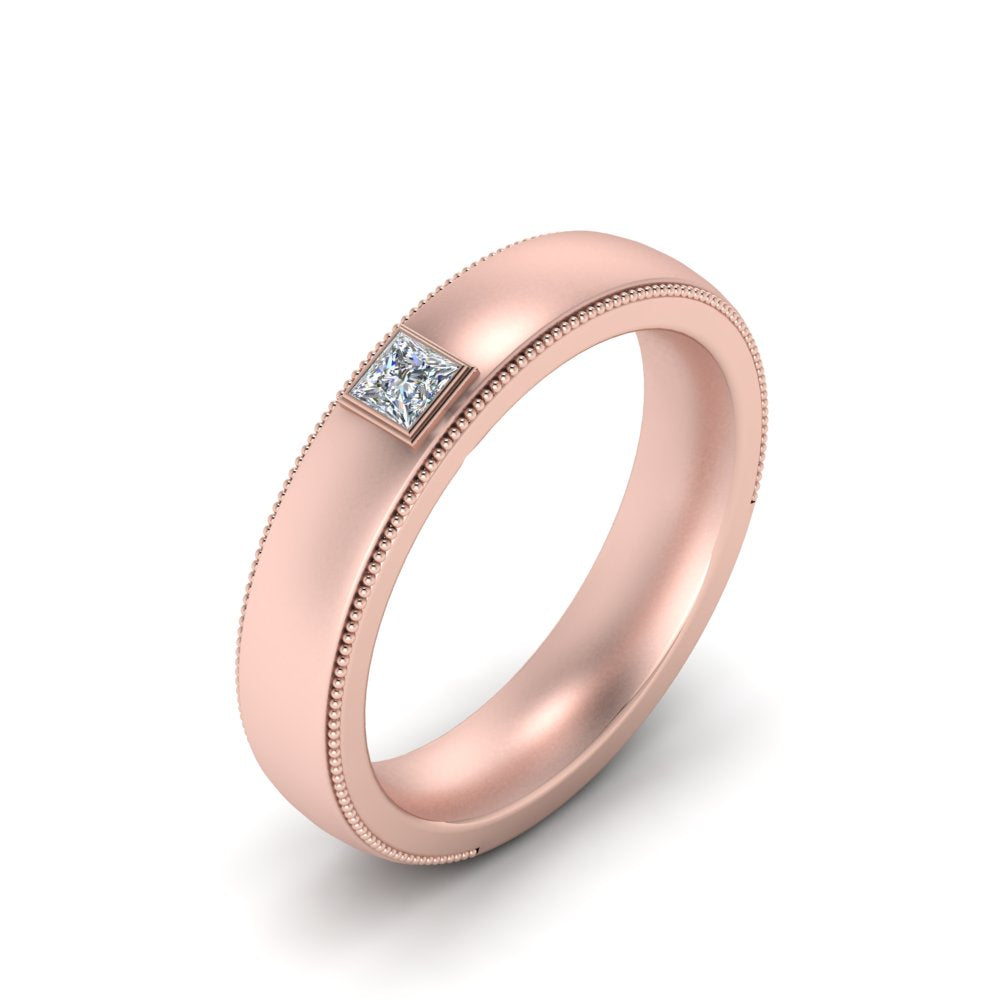 Princess Cut Mens Comfort Fit Promise Ring
