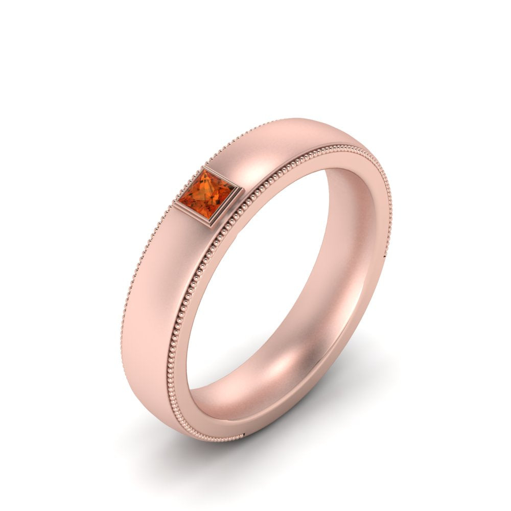 Princess Cut Mens Comfort Fit Promise Ring