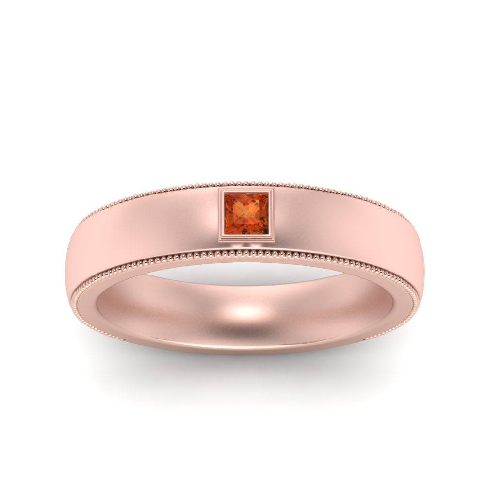 Princess Cut Mens Comfort Fit Promise Ring