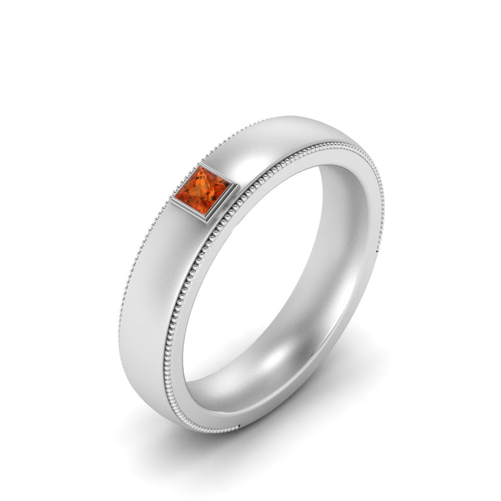 Princess Cut Mens Comfort Fit Promise Ring