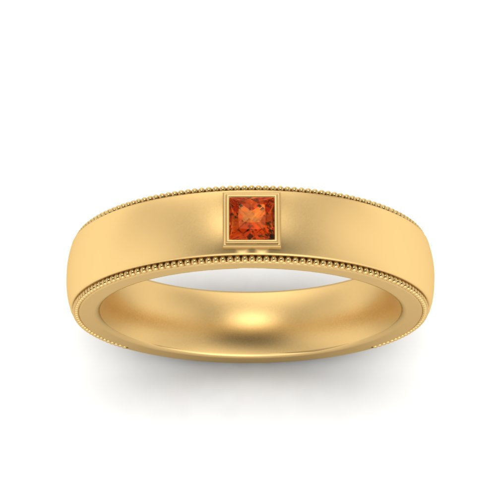 Princess Cut Mens Comfort Fit Promise Ring