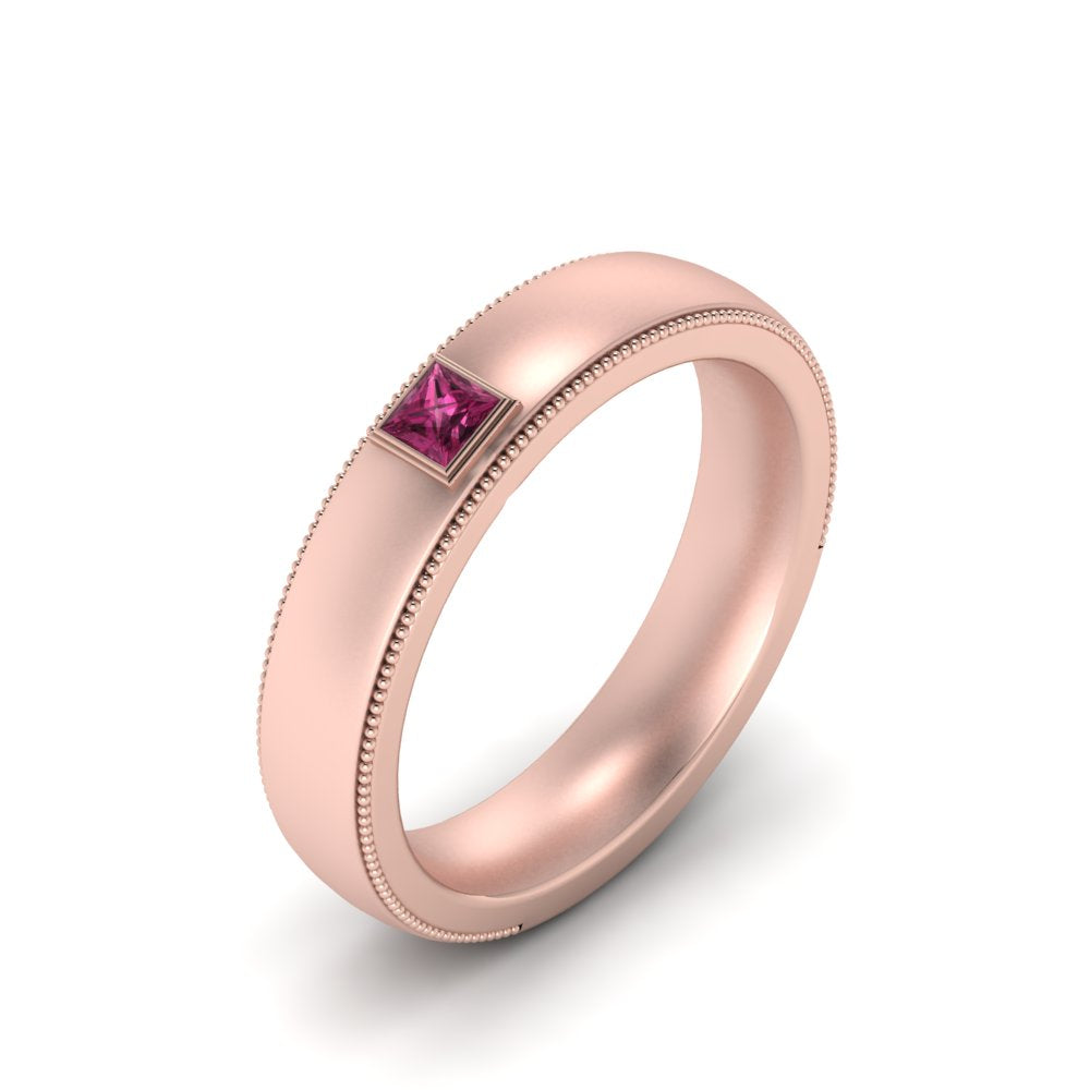 Princess Cut Mens Comfort Fit Promise Ring