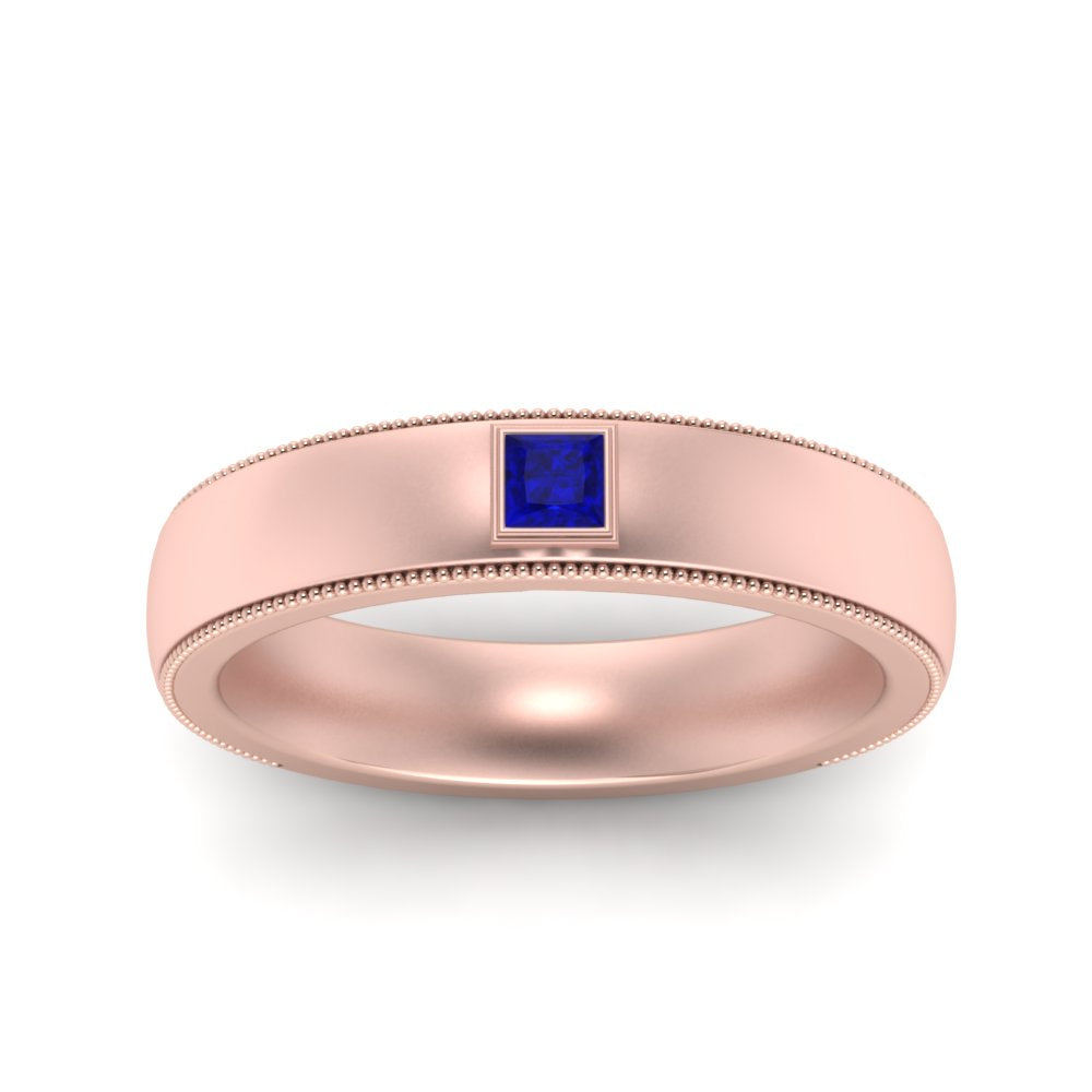 Princess Cut Mens Comfort Fit Promise Ring