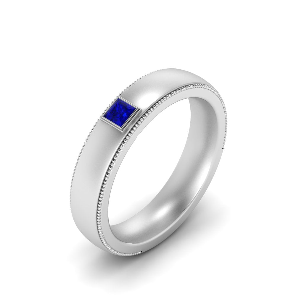 Princess Cut Mens Comfort Fit Promise Ring