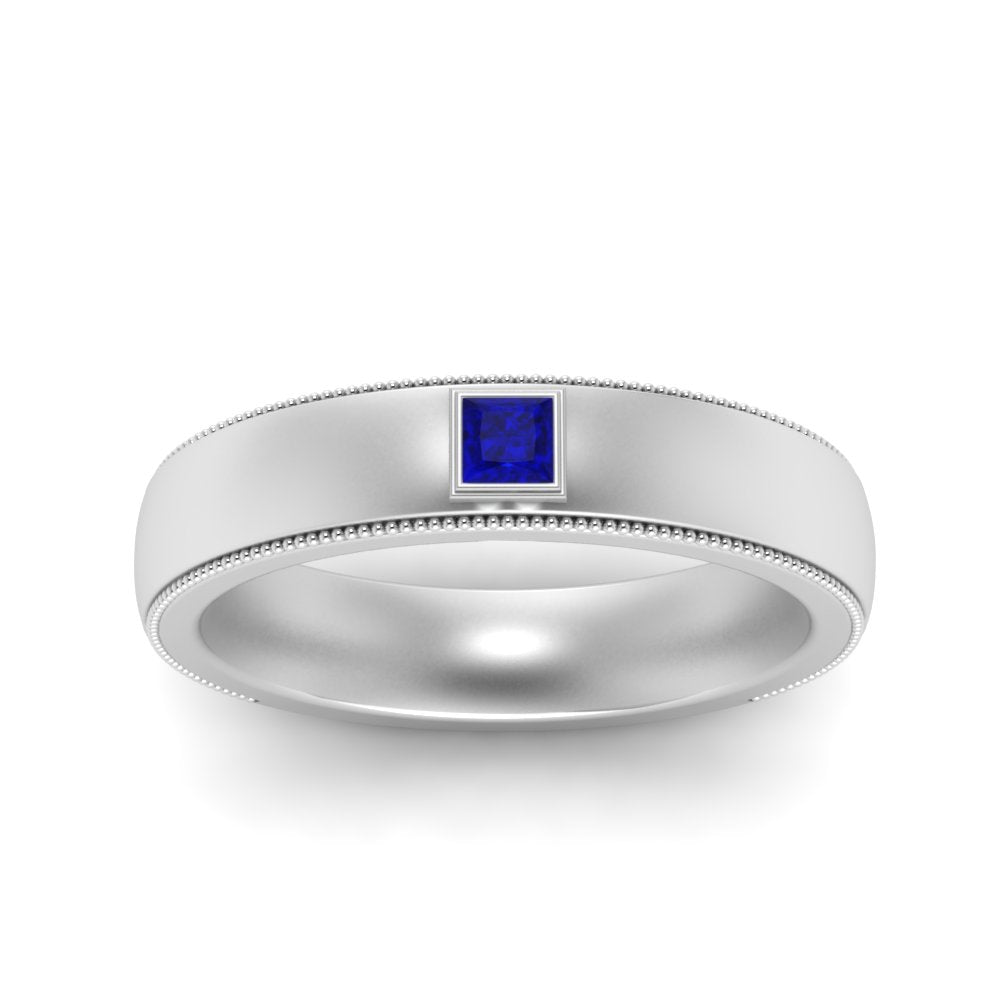Princess Cut Mens Comfort Fit Promise Ring