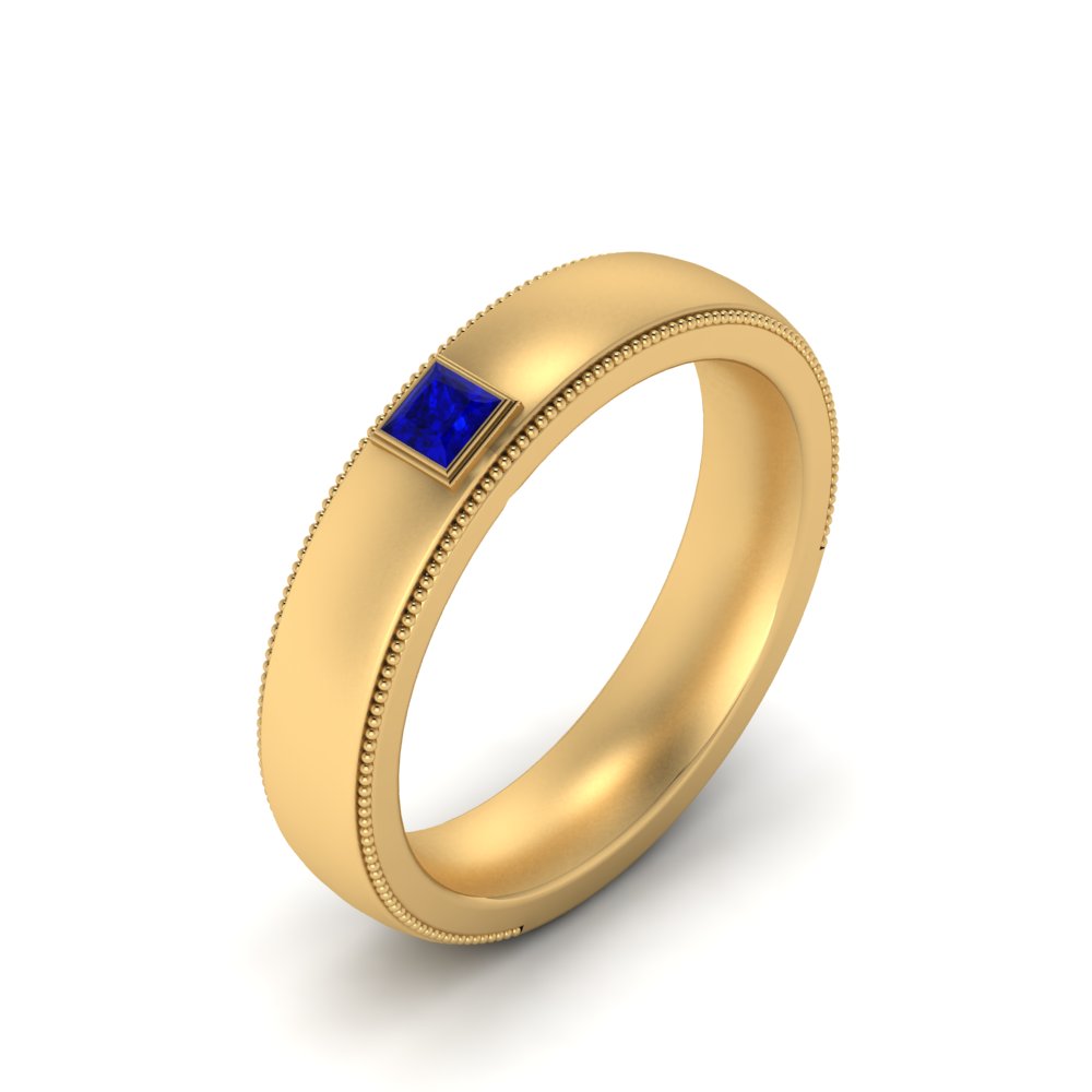 Princess Cut Mens Comfort Fit Promise Ring