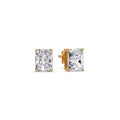 Radiant Diamond Basket Stud Earring