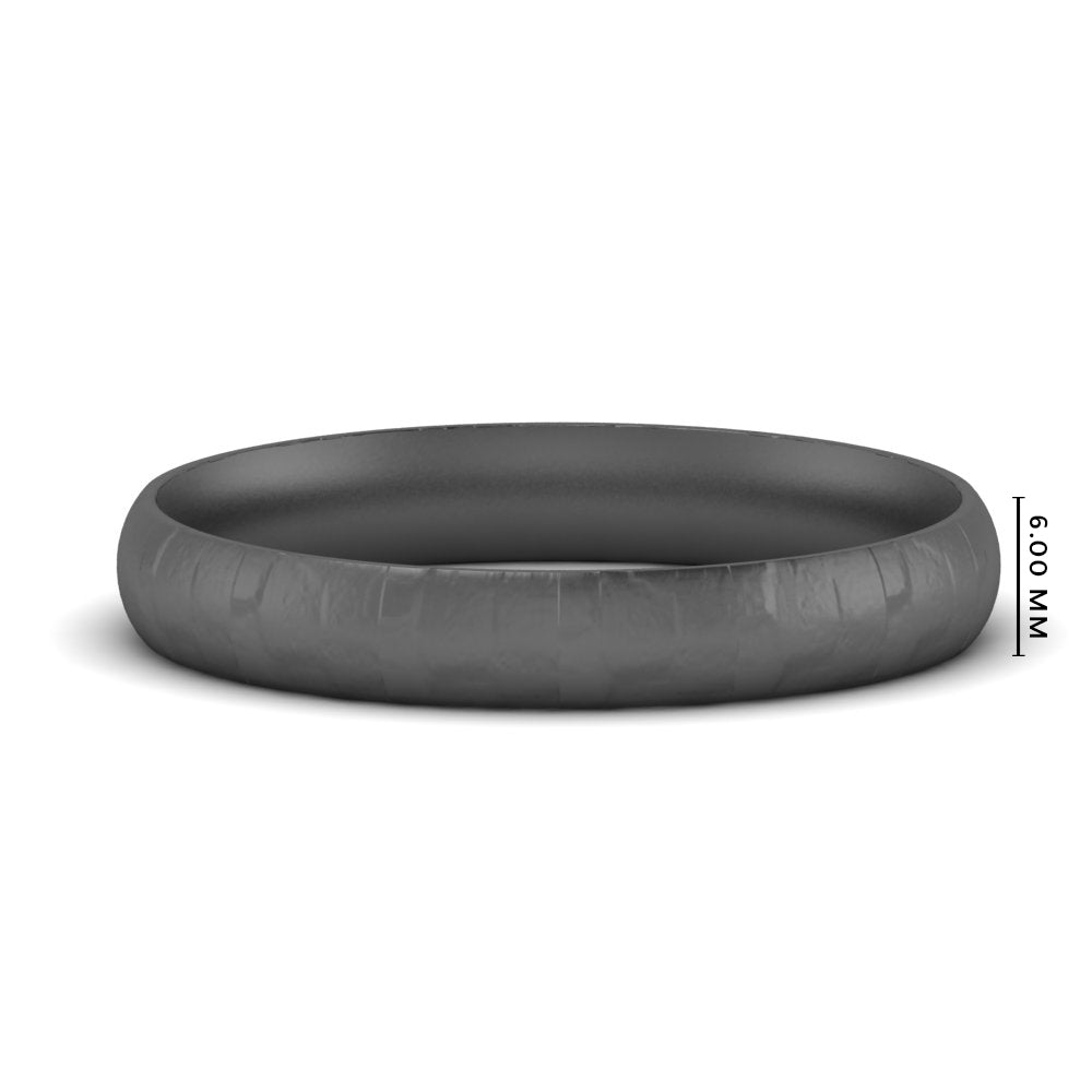 5 Mm Lightweight Rock Texture Mens Wedding Band