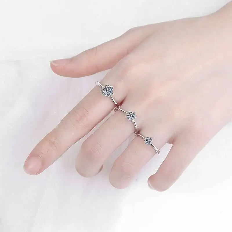 925 Sterling Silver 1ctx4 D Moissanite Necklace Earrings Set Bridal Jewelry