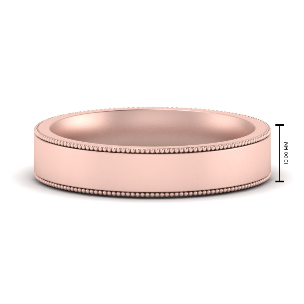 4 mm Stepped Edge Comfort Fit Flat Mens Band