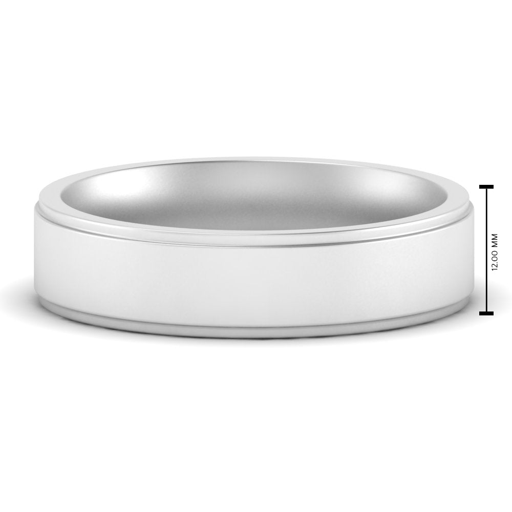 4 mm Steps Edge Comfort Fit Mens Band