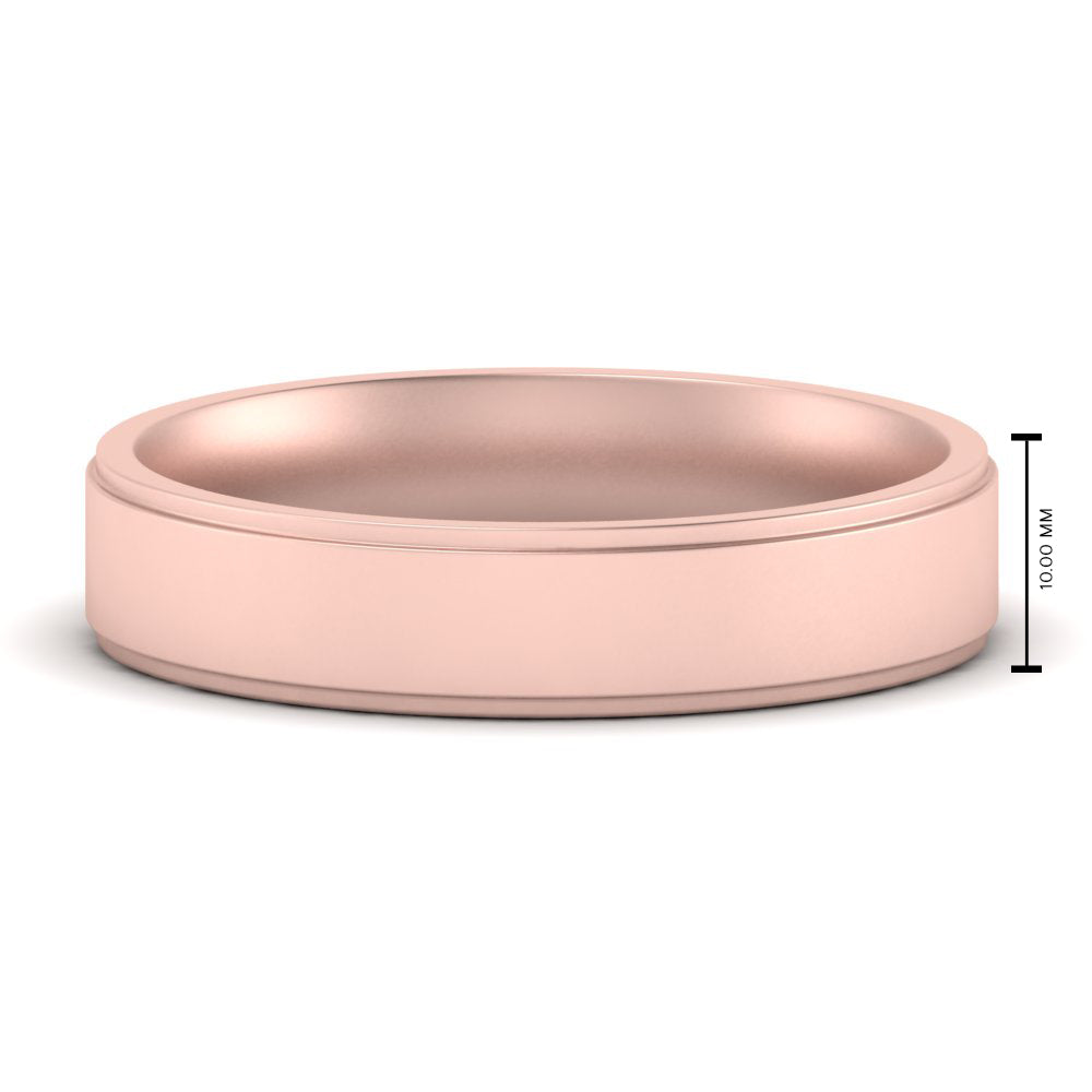 4 mm Steps Edge Comfort Fit Mens Band