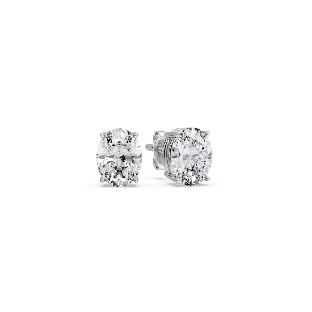 Stud Earring Basket Oval Shaped