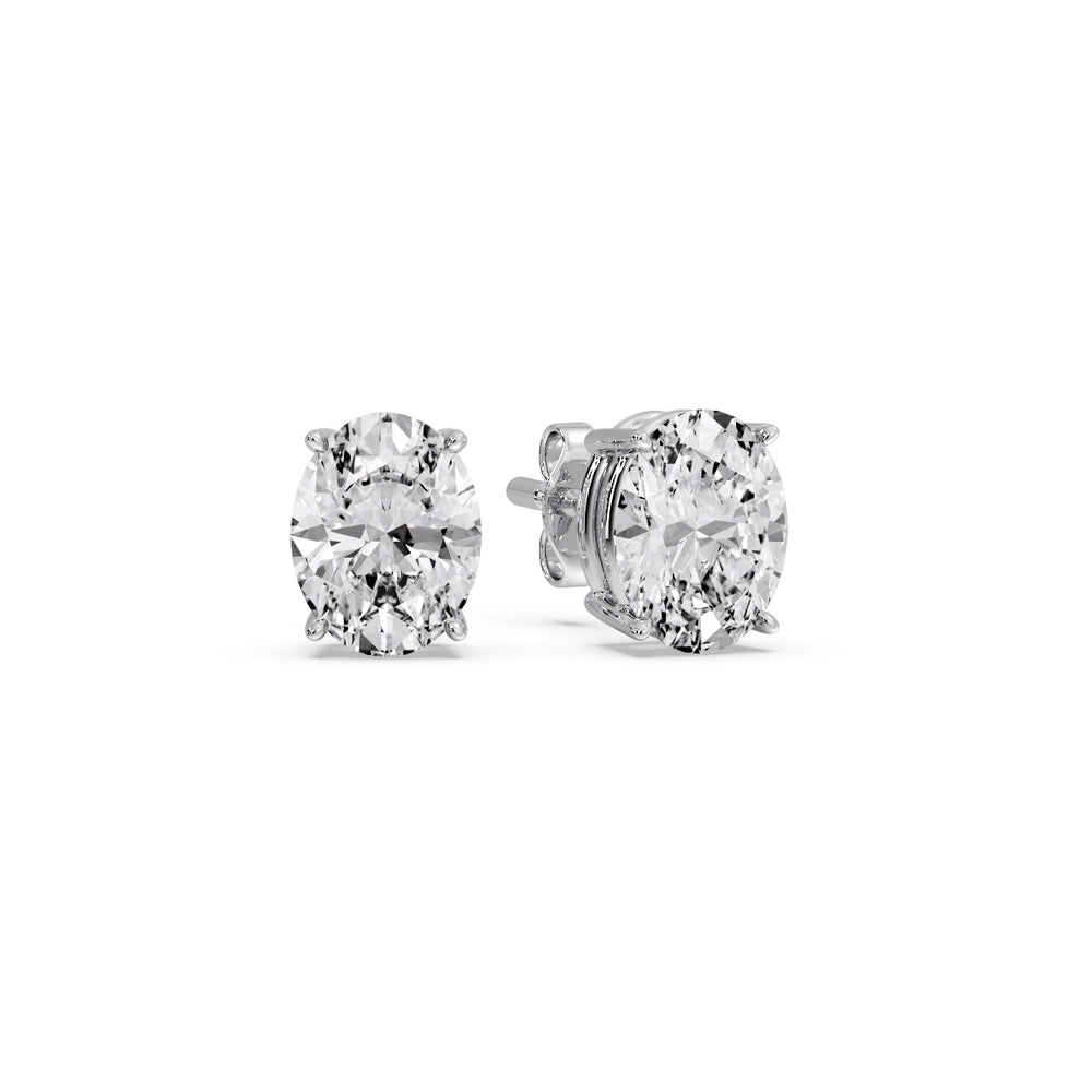 Stud Earring Basket Oval Shaped