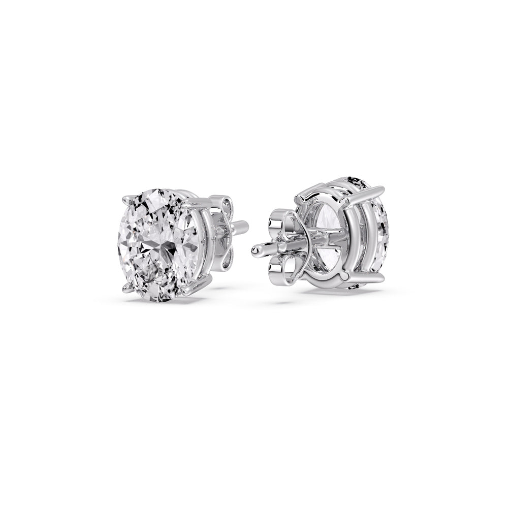Stud Earring Basket Oval Shaped