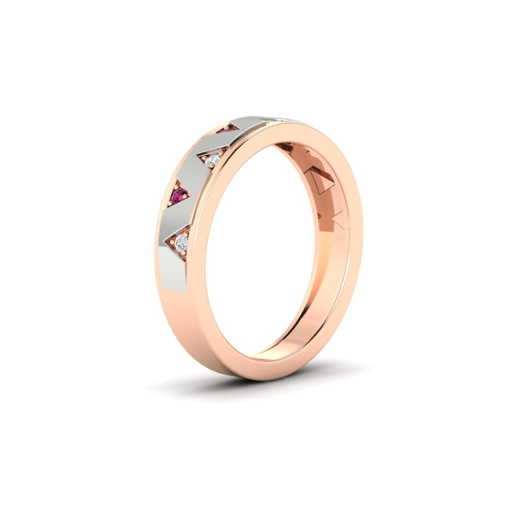 Two Tone Male Wedding Band