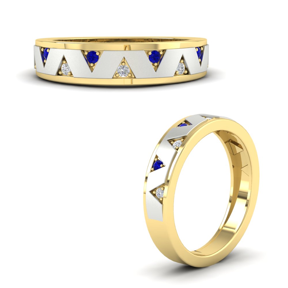 Two Tone Male Wedding Band