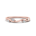 Vine Marquise Simple Wedding Band